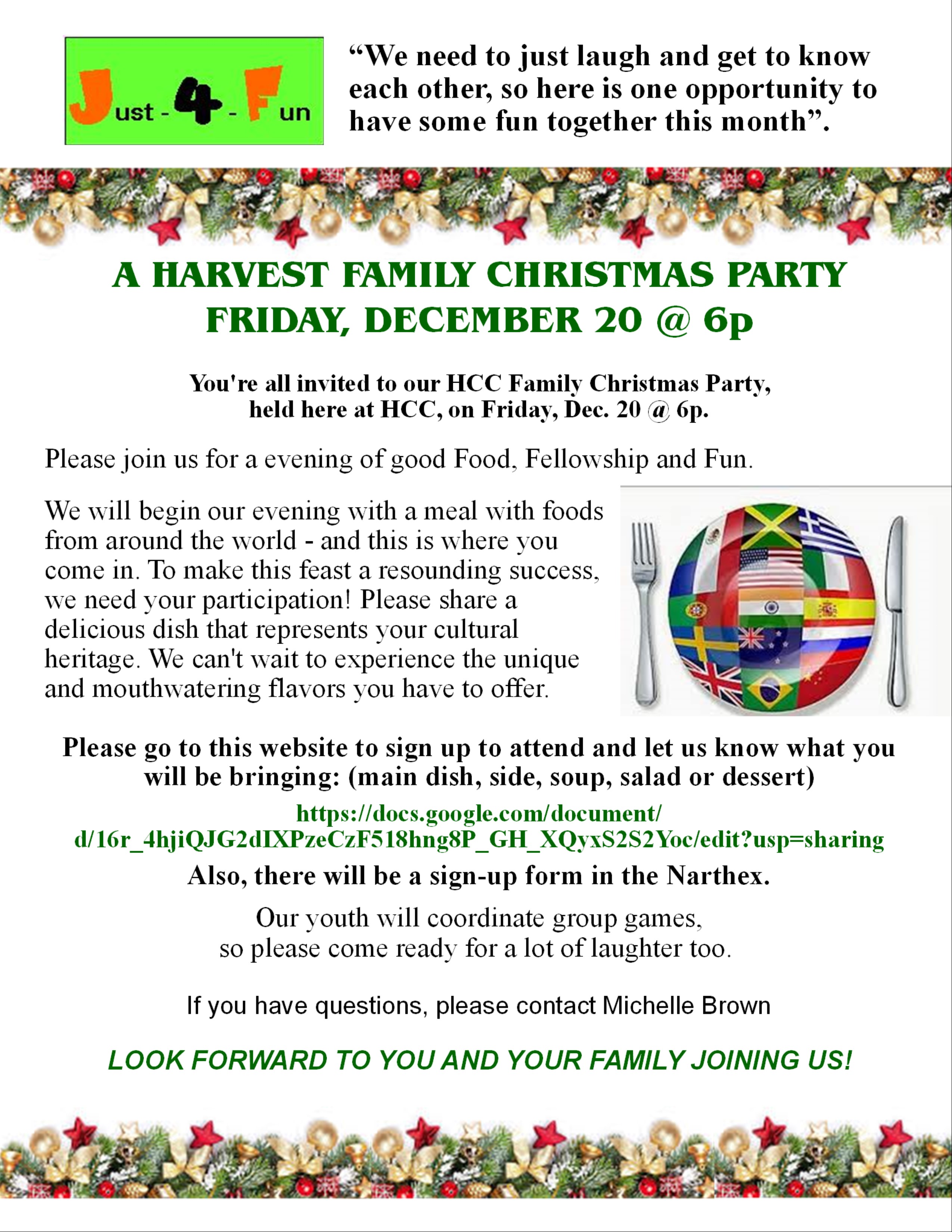 2024 Christmas Multicultural Feast Flyer